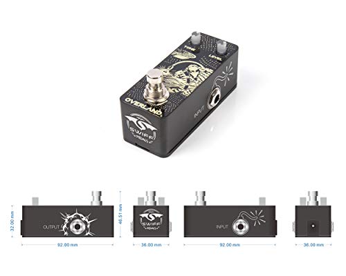 SWIFF Newest Design Multi-functional Guitar Effect Pedal Overdrive Classic Tone Effects DC 9V Power Input True Bypass Effector for all Electronic Musical Instruments(Overdrive)