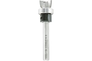 Freud 16-560 Top Bearing Hinge Mortising Router Bit 1/4-Inch Shank Features Freuds Tico Hi-Density Carbide with Titanium, red