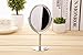 Adecco LLC Mini Stainless Steel Two-Sided 2X Magnification Personal Portable Makeup Mirror Swivel Round Facial Mirror (oval mirror)
