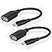 Eversame Micro USB 2.0 OTG Cable On The Go Adapter Male Micro USB to Female USB for Samsung Galaxy S6 Edge/Tab A, HTC, LG Android Smartphones Tablets with OTG Function 6 Inch-Black