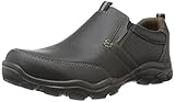 Skechers USA Men's Montz Devent Slip-On Loafer, Black, 11 M US
