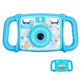 PROGRACE Kids Camera for Boys Gift 1080P Children Selfie Camera Kids Video Camera 2 Inch LCD Duo Camera 4X Digital Zoom Camcorder and Game