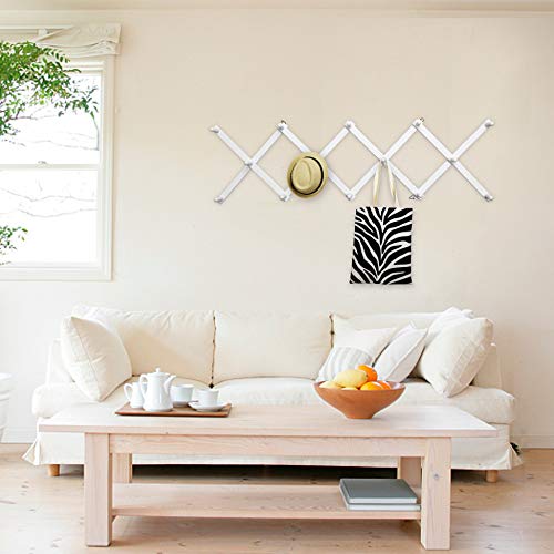 WEBI Accordian Wall Hanger,Expandable Wooden Coat Rack,Hat Rack for