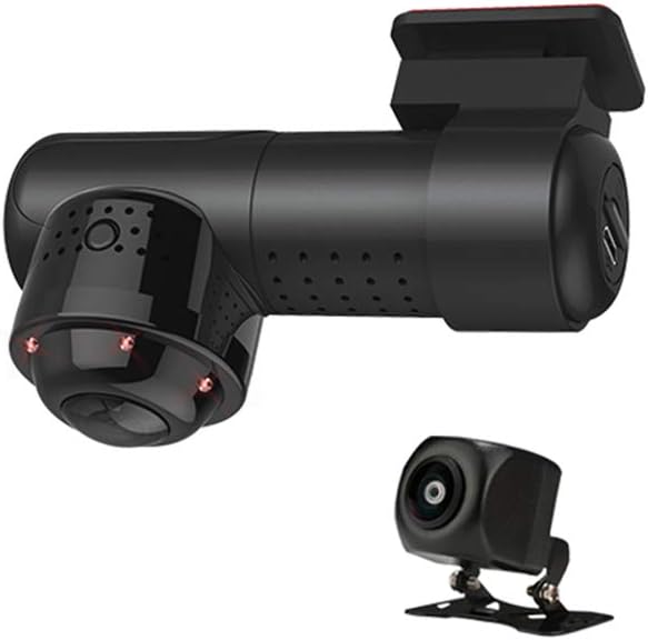 Wisarbor W8 Car Black Box, 360 degree dash camera,wifi dash cam, mini car camera, 360° fish eye Panoramic lens, Amazing finger operation App, 2160P HD dash camera, 48 hours parking monitoring G-sensor