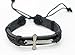 Xusamss Hip Hop Alloy Spain Scripture Cross Weave Leather Rope Bracelet Bangle