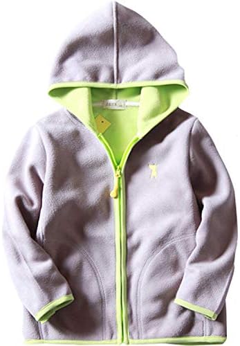 Baby Girls Polar Fleece Autumn Winter Jacket Coat Soft Warm Long Sleeve Zipper Outwear,2-3T,Grey