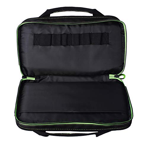 Kylebooker Single Pistol Case Tactical Handgun Bag (Black with Green)