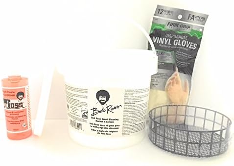Bob Ross Brush Cleaning Bucket and Screen, Brush Care Bundle plus Accessories