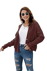TASAMO Women's Button Down Long Sleeve V Neck