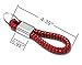 iJDMTOY Red Braided Leather Strap Craft Keychain Key Chain Ring Universal Fit Compatible With Car Key Fob, Keys
