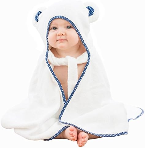 Organic Bamboo Hooded Baby Towel and Washcloth Set Great For Newborns, Infants and Toddlers Hypoallergenic Great For Boys and Girls Ultra Soft and Thick