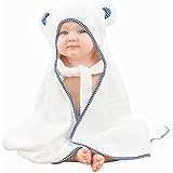 Organic Bamboo Hooded Baby Towel and Washcloth Set Great For Newborns, Infants and Toddlers Hypoallergenic Great For Boys and Girls Ultra Soft and Thick