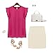 Zmart Women's Ruffle Sleeve Chiffon Blouse Shirt Pink X-Large