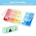 7 Day Pill Box Weekly Pill Case Portable Travel Medication Reminder Organizer(3-Times-A-Day) Detachable, Vitamin Fish Oil Supplements Compartments Container,for Patients, Forgetful Person
