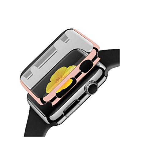 For Apple Watch Series 1 38mm Case, Gotd Super Thin PC Plated Protective Bumper Case for Apple Watch 38mm Series 1 (Rose Gold)