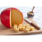 Dutch Edam Cheese Wheel, Traditional Red Wax, 1kg (2,2L)