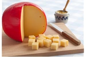 GENERIC Dutch Edam Cheese Wheel, Traditional Red Wax, 1kg