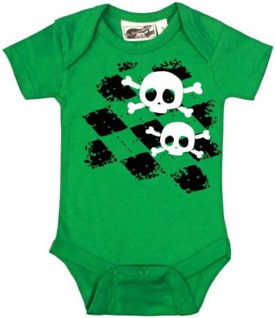 Argyle Skull Kelly Green One Piece 12-18 Months