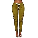 Casual Solid Stretch Drawstring Skinny Pants For Women Trousers