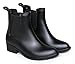 J. Adams Kaden Rain Boot - Casual Chelsea Low Heel Jelly Slip On Ankle Bootie