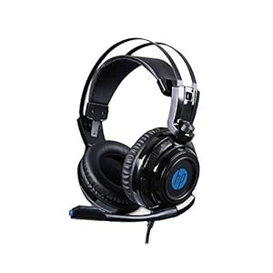 HP H200 Wired Gaming Over Ear Headphones with Mic/Compatible with PCs, Laptops and Other Devices with 3.5mm Audio Output…