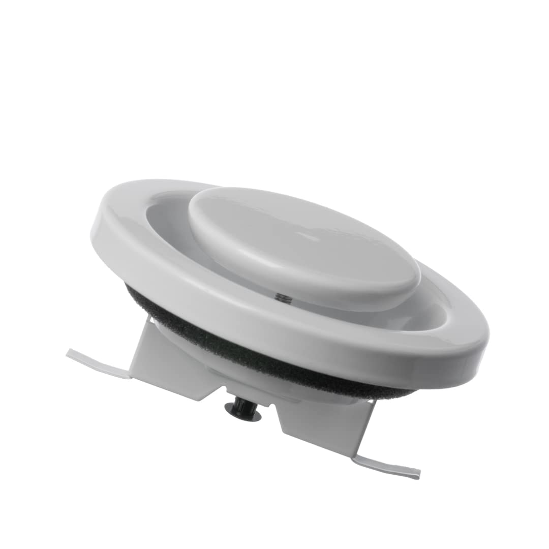 EUROPLAST Ø 100mm / 4'' Adjustable Diffuser - Air Exhaust Valve - Ventilation Ducting Cover - Metal - White