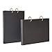 FORFOLIO 4x6 Flip Photo Album Picture Frames Collection Book Desktop Displaying Great Gifts for Family and Friends, Pack of 2 Hold 40 Prints (Black Cover, Black Interior)