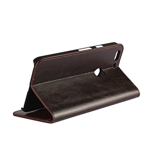 Google Pixel XL Wallet Case, Jaorty Genuine Leather Folio Flip Case Cover Book Design with Kickstand Feature with Card Slots/Cash Compartment for Google Pixel XL (5.5") - Dark Brown - Thumbnail 3
