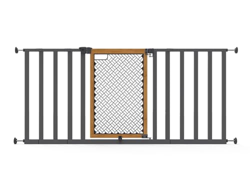 Summer Infant Essex Craft Safety Baby Gate, Solid Wood Cherry Stain Arched Door…