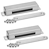 Magnetic Door Catch, Magnetic Catches for Cabinet and Closet Doors, Manufactured with 100% Premium Stainless Steel, Made with a Strong Magnet (95mm 60lbs(2 Pack))