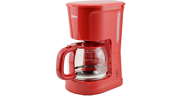 Qilive CM1022A-GS Independiente - Cafetera (Independiente, Cafetera de  filtro, 1 L, Rojo) : Amazon.es: Hogar y cocina