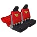 BDK Superhero Seat Covers with Detachable Cape Backing - Front Car Seat Covers & Seat Back Protector  (Wonder Woman) (WBSC-1912)