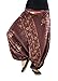 virblatt Drop Crotch Pants Patterned Harem Pants for Women and Men (S-L) - AllesImWunderland Brown