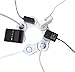 Quirky PVP-1-WHT Pivot Power 6 Outlet Flexible Surge Protector Power Strip White/Blue