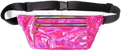 Amily Holographic Fanny Pack Bag Iridescent Bum Bag Purse for Rave and Festival
