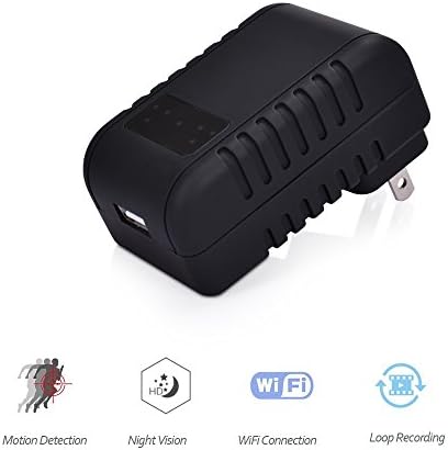 WiFi Spy Camera USB Wall Charger Night Vision Hidden Nanny Cam Motion Activated Plug Camera