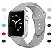 iGK Sport Band Compatible with iWatch 42mm, Soft Silicone Sport Strap Replacement Bands for iWatch Series 3, Series 2, Series 1 42mm Gray Large