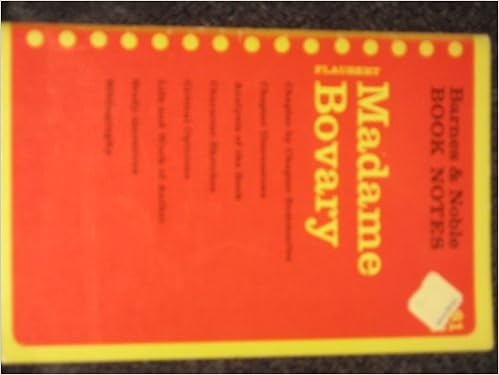 Gustave Flaubert Madame Bovary 1969 Barnes Noble Book Notes