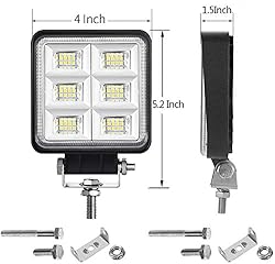 Adzoon LED Tractor Lights 2 Pcs 4 Inch Flood 12V