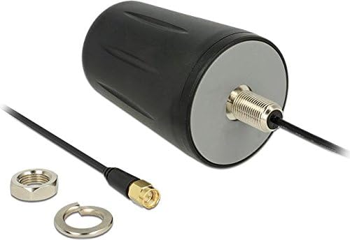Delock LoRa Antenna 868 MHz SMA Connector 0 dBi Omnidirectional (RG-174, 3 m) for Roof Mounting Outdoor Black