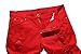 NITAGUT Men's Skinny Ripped Distressed Destroyed Slim Straight Fit Zipper Jeans with Holes Red-US 36
