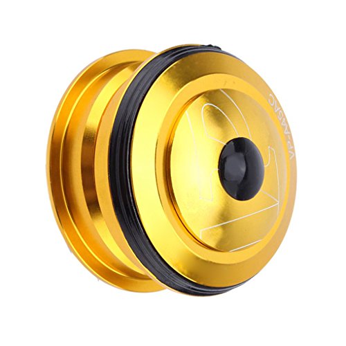 EgalBest Cycling Mountain Bike 44MM External Headset Bicycle Aluminum Bicycle Bearing Head Top Cap gold - Thumbnail 2