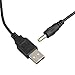 TENINYU USB 2.0 A Male to DC 4.0x1.7mm 5 Volt 24AWG DC Barrel Jack Power Cable 3FT (Max 2.5 Ampere Power Cable, Center PIN Positive), 2Pack