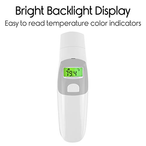 Vive Precision Fever Thermometer - Digital Infrared Forehead and Ear Temperature Device - Tympanic, Head Instant Read For Kids, Baby, Child, Adults, Pets - Dual Medical, Portable No Touch Home Reading - Thumbnail 4