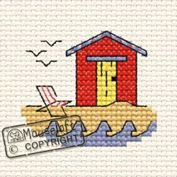 Mouseloft Mini Cross Stitch Kit - Beach Hut, By the Seaside Collection