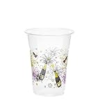 Party Essentials 20 Count Happy New Year Soft Plastic Printed Party Cups, 16 oz, Clear