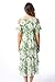 Riviera Sun 21833-OLV-1X Cold Shoulder Umbrella Dress Olive/White
