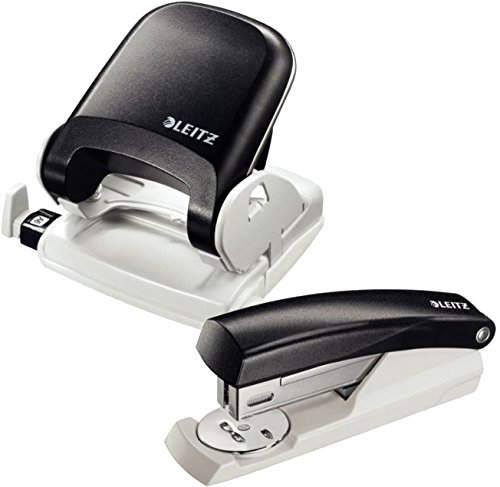 Leitz 5005 NeXXt Series Office Hole Punch for up to 25 Sheets and Stapler 5501 Stapling Capacity of up to 25 Sheets, Black — image 1