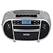 Jensen CD-550SMP3 Top-Loading Boombox CD/MP3 Black Series CD/MP3 AM/FM Radio Cassette Player, and Recorder Boombox Home Audio, Aux, Headphone Jack (Silver)thumb 2