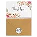 Wedding Thank You Cards with Envelopes - Watercolor Boho Floral - Perfect For Wedding, Baby Shower, Bridal Shower- -40 Pack Blank on inside